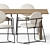 Modern Oak Table & Gemma Chair 3D model small image 5