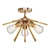 Modern Louella 3-Light Flush Mount 3D model small image 1