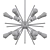 Louella 12: Modern Sputnik Chandelier 3D model small image 2