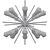 Modern Sputnik Chandelier: Louella 16 3D model small image 2