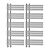 Arezzo Chrome Designer Heated Towel Rail 3D model small image 4