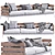 Elegant Sofa Ansel by Flexform 3D model small image 1