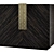 Luxury Ebony Wood Sideboard 3D model small image 2