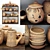 Handcrafted Clay Dishes n22 | Versatile Textures 3D model small image 1