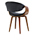 Hassell Upholstered Armchair: Modern Elegance for Your Space 3D model small image 4