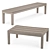 Regatta Outdoor Bench & Ottoman Set 3D model small image 1