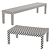 Regatta Outdoor Bench & Ottoman Set 3D model small image 3