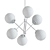 Modern Latuna Chandelier 3D model small image 2