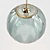 Elegant Emerald Glass Pendant Lamp 3D model small image 2