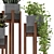 Wood & Concrete Indoor Plant Set (237) 3D model small image 3