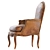 Vintage French Style Armchair L.XV Berger 3D model small image 3
