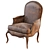 Vintage French Style Armchair L.XV Berger 3D model small image 4