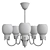 Vintage Opaline Glass Chandelier 3D model small image 2