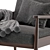 Mid Century Gray Accent Armchair 3D model small image 5