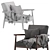 Mid Century Gray Accent Armchair 3D model small image 7