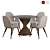 Modern Niagara Table & Bern Chair Set 3D model small image 1