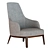 Elegant Jane Lounge Armchair 3D model small image 1