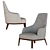 Elegant Jane Lounge Armchair 3D model small image 2