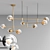 Gilded Glass Chandelier 3D model small image 3