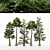 5 Different Western Red Cedar Trees 3D model small image 1