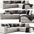 Sleek BoConcept Cenova Chaise 3D model small image 1