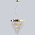 Modern Brass Ring Pendant Lamp 3D model small image 5