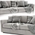 Modern Linteloo Winston 2-Seater Sofa 3D model small image 2