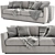 Modern Linteloo Winston 2-Seater Sofa 3D model small image 3