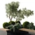 Urban Green Bench Collection: Plants & Trees 3D model small image 3