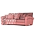 Italian Whisky All Leather Sofa 3D model small image 6