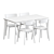 Modern Scandinavian Wood Dining Set 3D model small image 3