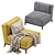 TYROL Armchair: Stylish Comfort for Interiors 3D model small image 6