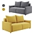 Floris 2-Seater Sofa: Elegant, Stylish, Modern 3D model small image 1