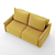 Floris 2-Seater Sofa: Elegant, Stylish, Modern 3D model small image 4