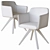Elegant Rolf Benz 640 Chair 3D model small image 3