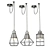 Elegant Gosford Hanging Lamp Set 3D model small image 2