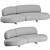 Elegant Curved Sofa: Vao 250 by Paolo Castelli 3D model small image 2