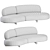 Elegant Curved Sofa: Vao 250 by Paolo Castelli 3D model small image 3