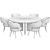 Luxurious Algerone Dining Set: Table & Lounge Chair 3D model small image 3