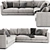 Flexform Magnum L Shaped Sofa: Versatile and Stylish 3D model small image 2