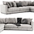 Flexform Magnum L Shaped Sofa: Versatile and Stylish 3D model small image 3