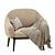 Sleek Comfort: Tecni Nova Armchair 3D model small image 2