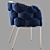 Modrest Debra - Stylish Fabric Dining Chair 3D model small image 2