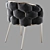 Modrest Debra - Stylish Fabric Dining Chair 3D model small image 3