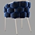 Modrest Debra - Stylish Fabric Dining Chair 3D model small image 5