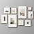 9-Piece Assorted Picture Frames Set 3D model small image 4