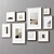 9-Piece Assorted Picture Frames Set 3D model small image 6