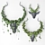 Deer Metal Wall Pots: Indoor Plant 3D model small image 1