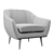 Elegant Shell Armchair 3D model small image 3