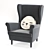 Ikea Kids Armchair STRANDMON: Comfy & Cute 3D model small image 1